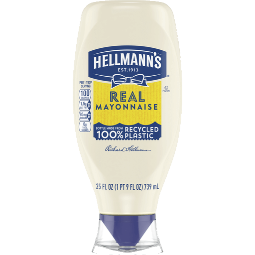 Hellmann's Real Mayonnaise Squeeze Bottle, 25 oz.