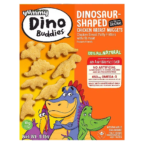 Yummy Dino Buddies All Natural Chicken Breast Nuggets, 5 lbs.